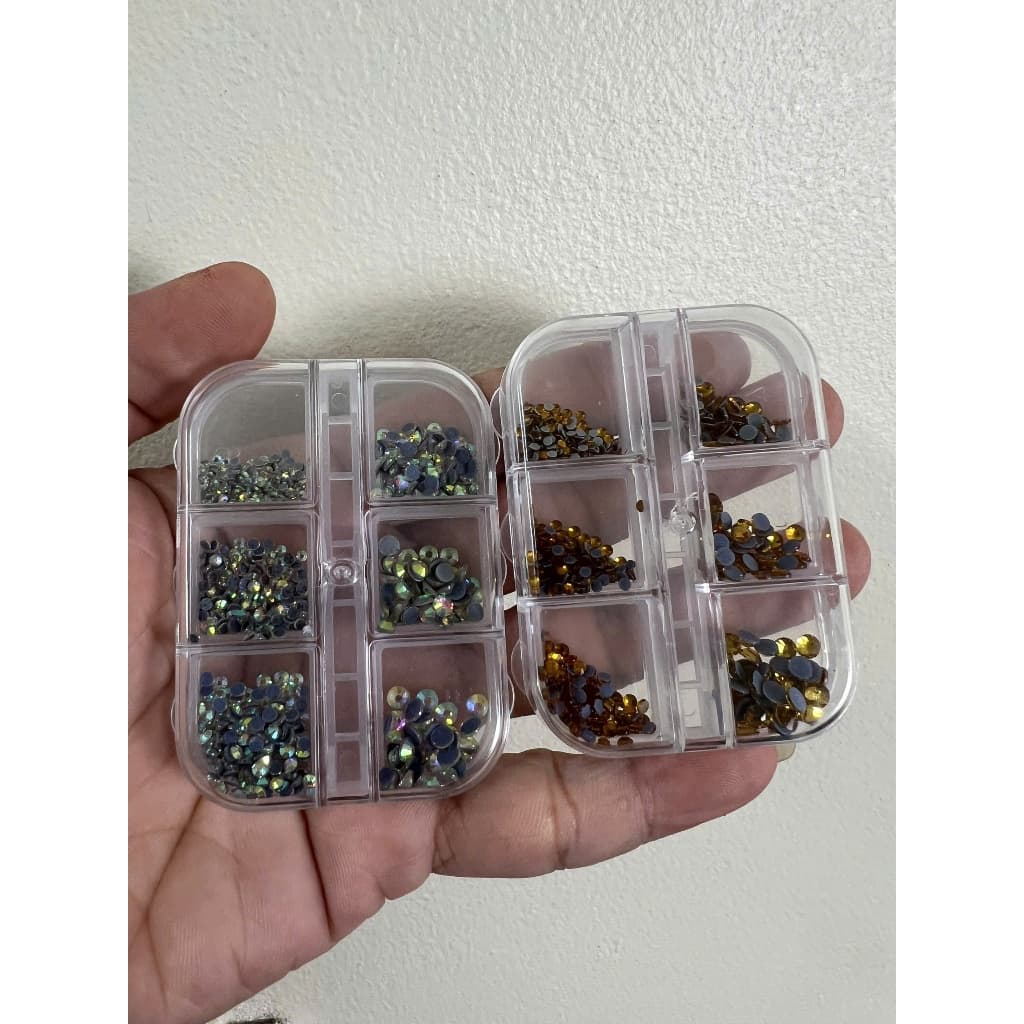 Đá Chân Lưới 6 Ô Vuông Hàng Đẹp Siêu Sáng Trong Suốt Dành Cho Sản Phẩm Nail Art