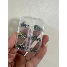 Đá Chân Lưới 6 Ô Vuông Hàng Đẹp Siêu Sáng Trong Suốt Dành Cho Sản Phẩm Nail Art 3