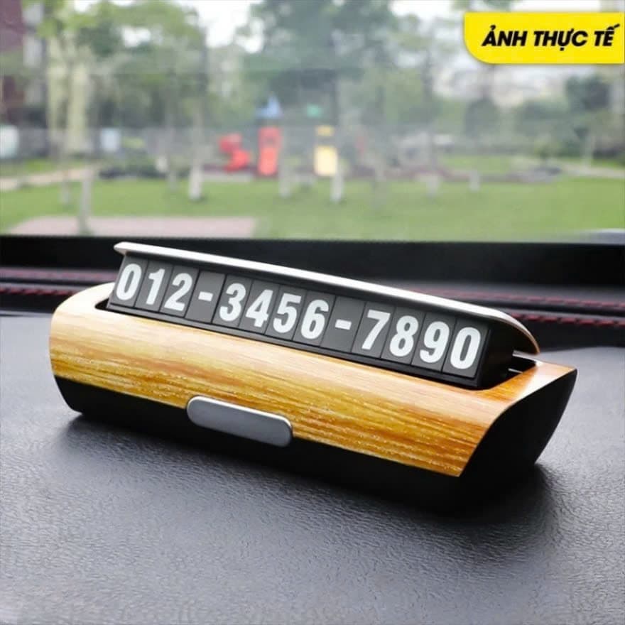 Bảng số điện thoại trên ô tô YUMCHO, bảng ghi số đIện thoại gắn taplo để lại số khi đỗ xe chất liệu cao cấp