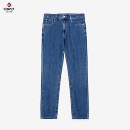 Quần bò nam GENVIET JEANS vải denim dáng Col cơ bản quần jean nam dáng slimfit basic dễ phối đồ 8768 7