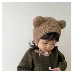 Mũ len tai gấu che tai dày dặn hàng QC cao cấp style Hàn Quốc ấm áp đáng yêu cho bé từ 0-2 tuổi 4