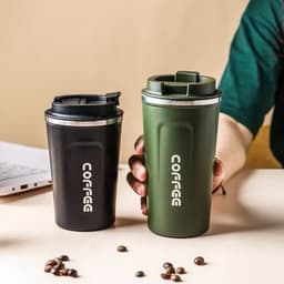 Bình Giữ Nhiệt Inox 304 Coffee Phong Cách Hiện Đại . Cốc Đựng Cafe Giữ Nhiệt Đi Học , Đi Làm 2