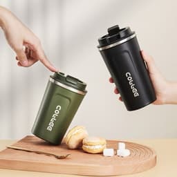 Bình Giữ Nhiệt Inox 304 Coffee Phong Cách Hiện Đại . Cốc Đựng Cafe Giữ Nhiệt Đi Học , Đi Làm 3