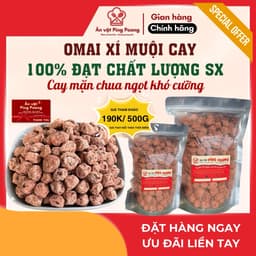 [Lon 500G] Xí muội cay, OMAI XÍ MUỘI CAY MẶN NGỌT, XÍ MUỘI CAY CÓ HẠT, VIÊN XÍ MUỘI ỚT CAY CÓ HẠT 1