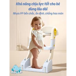 Thang bô Kèm Bô vệ sinh cho bé 2IN Bệ Lót Thu Nhỏ Bồn Cầu Có Tay Vịn Gấp Gọn An Toàn Cho Bé Yêu 8