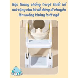 Thang bô Kèm Bô vệ sinh cho bé 2IN Bệ Lót Thu Nhỏ Bồn Cầu Có Tay Vịn Gấp Gọn An Toàn Cho Bé Yêu 7