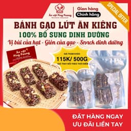[250G-1KG] Thanh bánh gạo lứt ĂN KIÊNG ĂN CHAY ĂN LIỀN, BÁNH GẠO LỨT SẤY, GẠO LỨT MIX HẠT DINH DƯỠNG 1