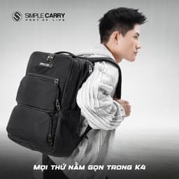 Balo  văn phòng SimpleCarry K4 Nhiều Ngăn, Có Ngăn Lưới Đựng Adapter laptop 16 inch 2