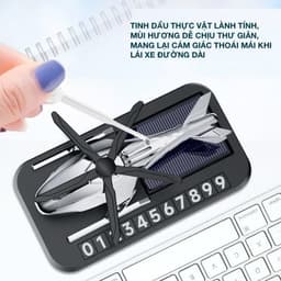 Nước hoa xe ô tô máy bay trực thăng năng lượng mặt trời kèm bảng số điện thoại cao cấp gắn taplo ô tô 4
