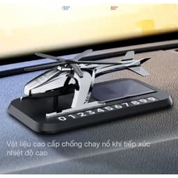 Nước hoa xe ô tô máy bay trực thăng năng lượng mặt trời kèm bảng số điện thoại cao cấp gắn taplo ô tô 5