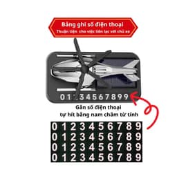 Nước hoa xe ô tô máy bay trực thăng năng lượng mặt trời kèm bảng số điện thoại cao cấp gắn taplo ô tô 8