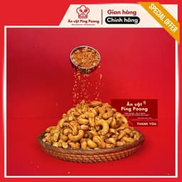 Hạt Điều Rang Tỏi Ớt Hương Vị Truyền Thống Qùa Biếu Tết, Snack Hạt Ăn Liền Giòn Thơm Vị Cay Mặn Ngọt 6