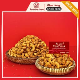 Hạt Điều Rang Tỏi Ớt Hương Vị Truyền Thống Qùa Biếu Tết, Snack Hạt Ăn Liền Giòn Thơm Vị Cay Mặn Ngọt 7
