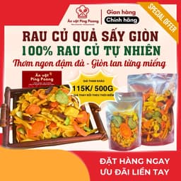 [Lon 200G] Rau củ quả sấy giòn, RAU CỦ SẤY, RAU CỦ QUẢ SẤY KHÔ, THẬP CẨM SẤY, RAU CỦ SẤY GIÒN 1