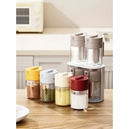 Hũ đựng gia vị có nắp kèm muỗng - Lọ đựng đường, muối.. 2