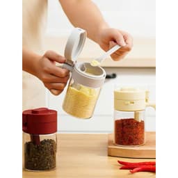 Hũ đựng gia vị có nắp kèm muỗng - Lọ đựng đường, muối.. 5