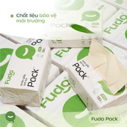 [2 THÙNG] Khăn giấy rút Fudo để bàn 3 lớp 100% sợi tre tự nhiên - 2 Thùng x 10 Túi x 40 Gói 6