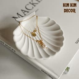 Khay sò thạch cao đựng phụ kiện, nhẫn, trang sức, nail chụp ảnh sản phẩm đẹp 1