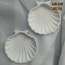 Khay sò thạch cao đựng phụ kiện, nhẫn, trang sức, nail chụp ảnh sản phẩm đẹp 4