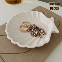 Khay sò thạch cao đựng phụ kiện, nhẫn, trang sức, nail chụp ảnh sản phẩm đẹp 6
