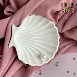 Khay sò thạch cao đựng phụ kiện, nhẫn, trang sức, nail chụp ảnh sản phẩm đẹp 8