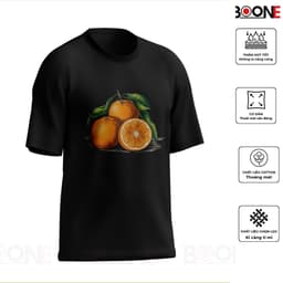 Áo thun Unisex Nam Nữ in hình Trái cam, chất cotton 100% - BOONE - BNE00010 3