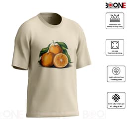 Áo thun Unisex Nam Nữ in hình Trái cam, chất cotton 100% - BOONE - BNE00010 4