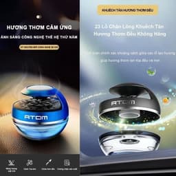 Nước hoa ô tô cao cấp ATOM chạy năng lượng mặt trời xoay quạt tỏa hương 6