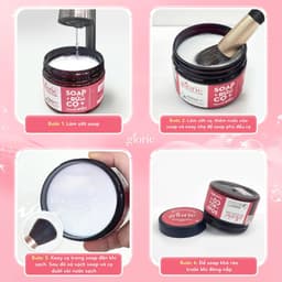 Sáp Rửa Cọ Trang Điểm Glorie 130g Làm Sạch Sâu Không Chứa Paraben An Toàn Cho Da 7