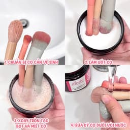 Sáp Rửa Cọ Trang Điểm Glorie 130g Làm Sạch Sâu Không Chứa Paraben An Toàn Cho Da 1