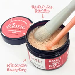 Sáp Rửa Cọ Trang Điểm Glorie 130g Làm Sạch Sâu Không Chứa Paraben An Toàn Cho Da 3