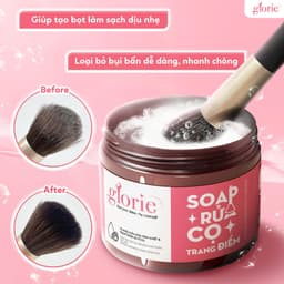 Sáp Rửa Cọ Trang Điểm Glorie 130g Làm Sạch Sâu Không Chứa Paraben An Toàn Cho Da 6