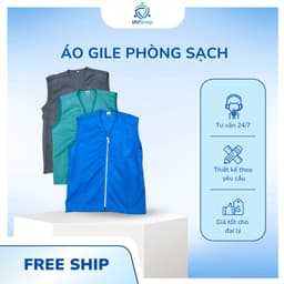Áo Ghile Phòng Sạch UNTG Chống Tĩnh Điện, Áo Tĩnh Điện Ba Lỗ Đủ Màu Công Nhân, Công Xưởng 1