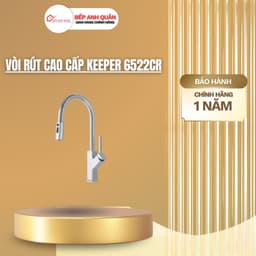 Vòi rửa rút cao cấp Keeper KP-6522CR | Vòi rửa bát 2 đường nóng lạnh | Hàng chính hãng 1