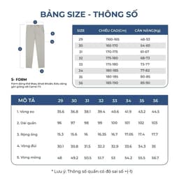 Quần âu nam Owen màu xanh tím than form J-form 1 cạp vải poly elastane cao cấp QTJ262505-NA 8