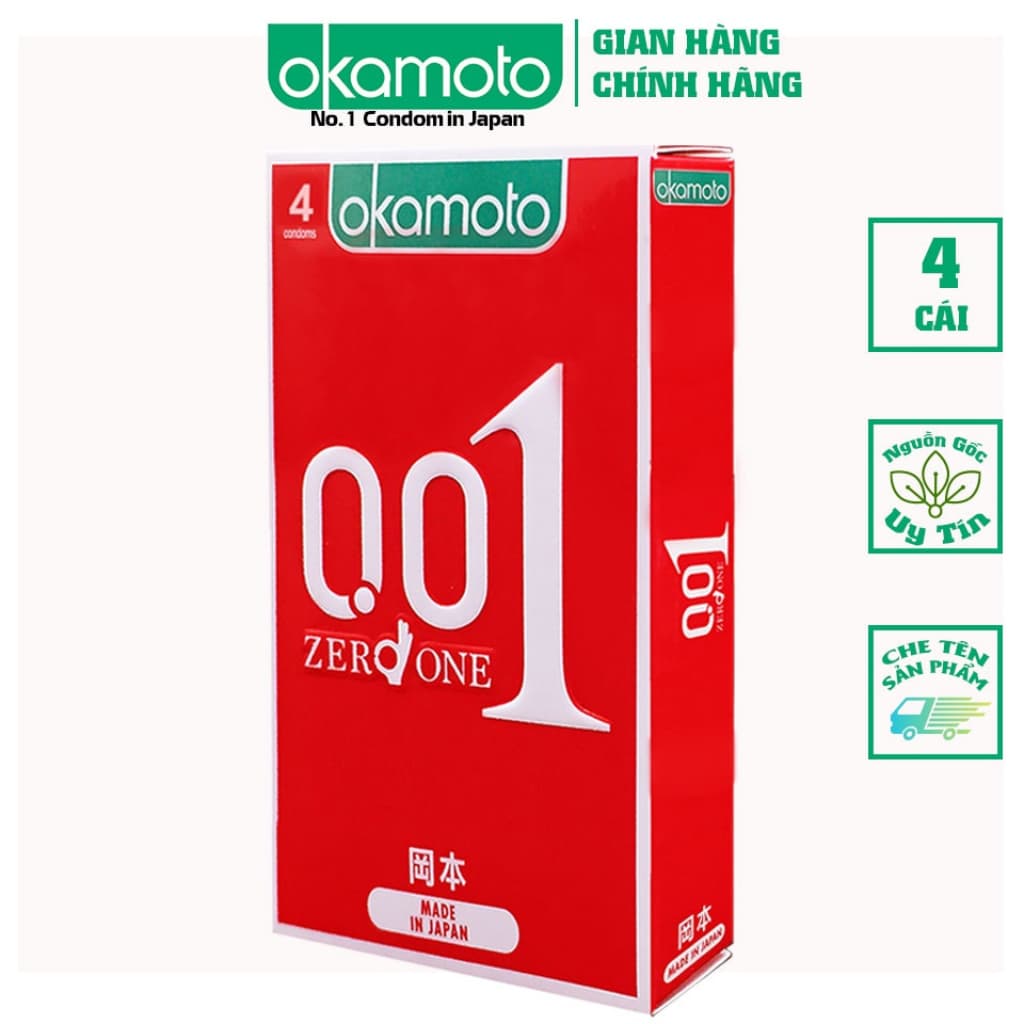 Bao cao su Okamoto 0.01 PU Siêu mỏng Truyền Nhiệt Nhanh