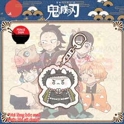 (mua 1 tặng 1) (NEKO) Móc khóa KIMETSU NO YAIBA TRỤ mica acrylic in hình anime chibi dễ thương 4
