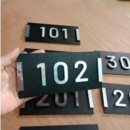 Bảng số phòng, Biển số phòng 20x10 khách sạn / nhà ở / chất liệu alu hợp kim nhôm, bền, có keo dán sẵn . 3