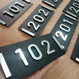 Bảng số phòng, Biển số phòng 20x10 khách sạn / nhà ở / chất liệu alu hợp kim nhôm, bền, có keo dán sẵn . 6