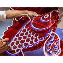 [size lớn] Lồng đèn trung thu gương kiếng hình cá chép thủ công truyền thống decor trang trí 8