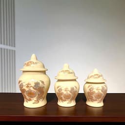 [TRỌN BỘ] Bộ đồ thờ gia tiên gốm sứ men vàng RỒNG VIỆT,đồ thờ Bát Tràng họa tiết rồng phượng cao cấp 8