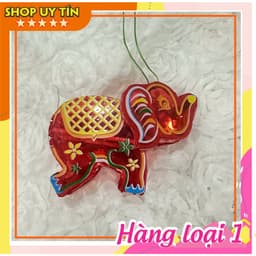 Lồng đèn trung thu kiếng mini hình Voi thủ công truyền thống decor trang trí hình ngôi sao mini 10cm 1