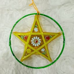Lồng đèn trung thu kiếng mini hình sao thủ công truyền thống decor trang trí hình ngôi sao mini 10cm 4