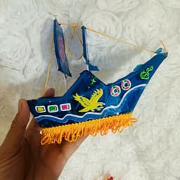 Lồng đèn trung thu kiếng mini hình con thuyền thủ công truyền thống trang trí size nhỏ 12cm 4