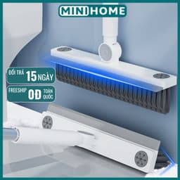 Cây chà sàn đa năng 2in1 kèm gạt nước xoay 180° GOMOP, chổi cọ vệ sinh thông minh cán dài tiện lợi 1