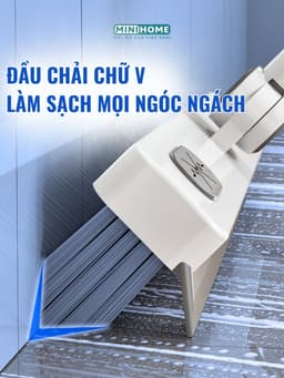 Cây chà sàn đa năng 2in1 kèm gạt nước xoay 180° GOMOP, chổi cọ vệ sinh thông minh cán dài tiện lợi 8