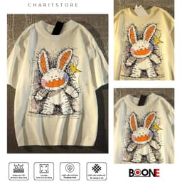 Áo thun Unisex Nam Nữ in hình Thỏ dễ thương, chất cotton 100% - BOONE - BNE00024 1