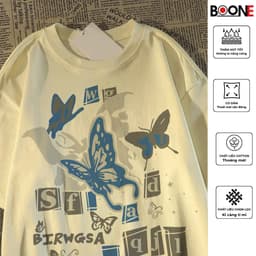 Áo thun BOONE in hình BƯỚM, unisex nam nữ, chất cotton 100% cao cấp 4