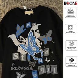 Áo thun BOONE in hình BƯỚM, unisex nam nữ, chất cotton 100% cao cấp 3