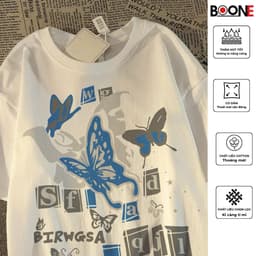 Áo thun BOONE in hình BƯỚM, unisex nam nữ, chất cotton 100% cao cấp 2